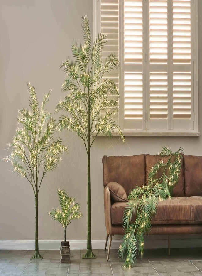 LITBLOOM Lighted Palm Tree 4FT 240 LED Fairy Lights, Artificial Greenery Tree with Lights for Home Room Decoration Indoor, HR-LMT240-PMT-4FT-LB - Image 4